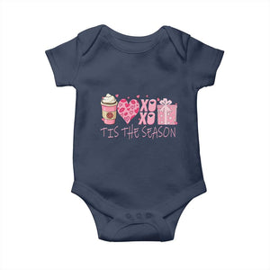Valentine Coffee Baby Onesie Love Heart XOXO Cute Graphic Valentines Day TS10 Navy Print Your Wear