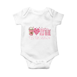 Valentine Coffee Baby Onesie Love Heart XOXO Cute Graphic Valentines Day TS10 White Print Your Wear