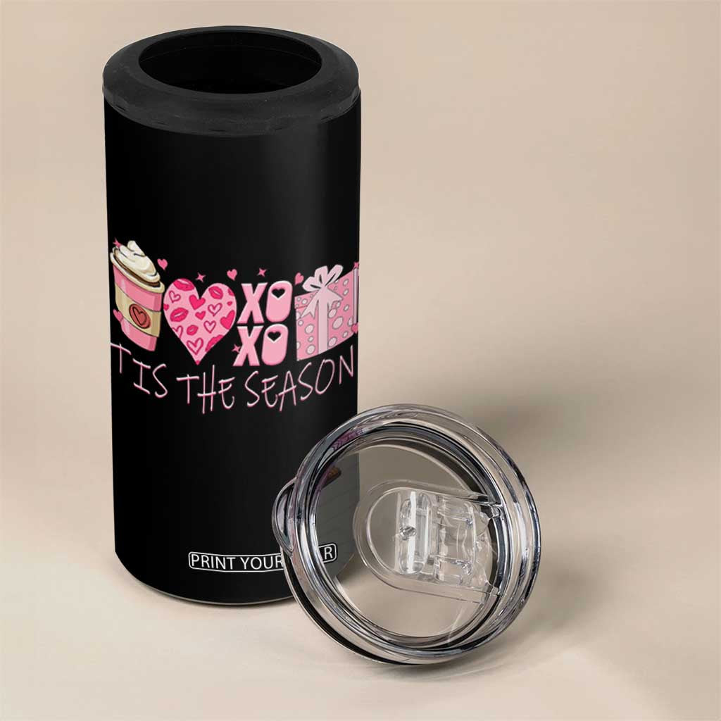 Valentine Coffee 4 in 1 Can Cooler Tumbler Love Heart XOXO Cute Graphic Valentines Day TS10 Print Your Wear