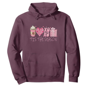 Valentine Coffee Hoodie Love Heart XOXO Cute Graphic Valentines Day TS10 Maroon Print Your Wear