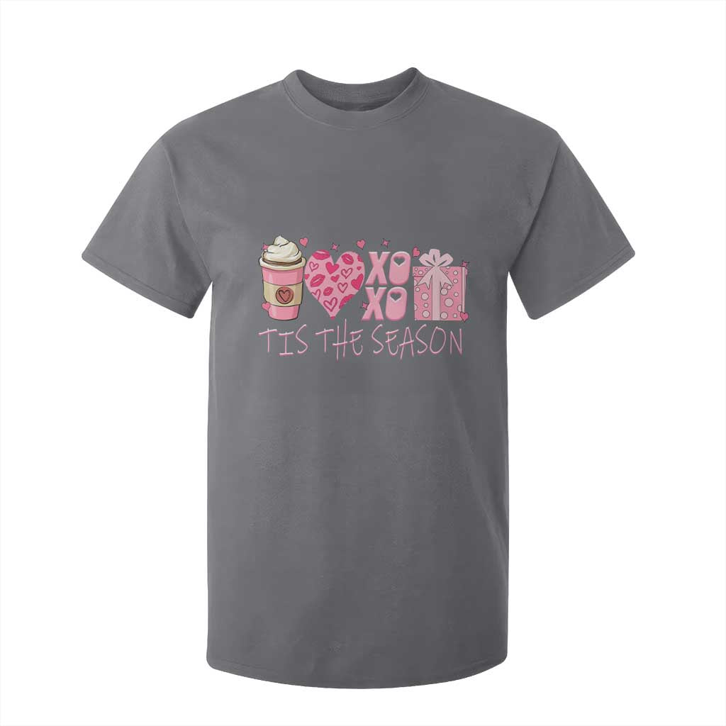 Valentine Coffee T Shirt For Kid Love Heart XOXO Cute Graphic Valentines Day TS10 Charcoal Print Your Wear