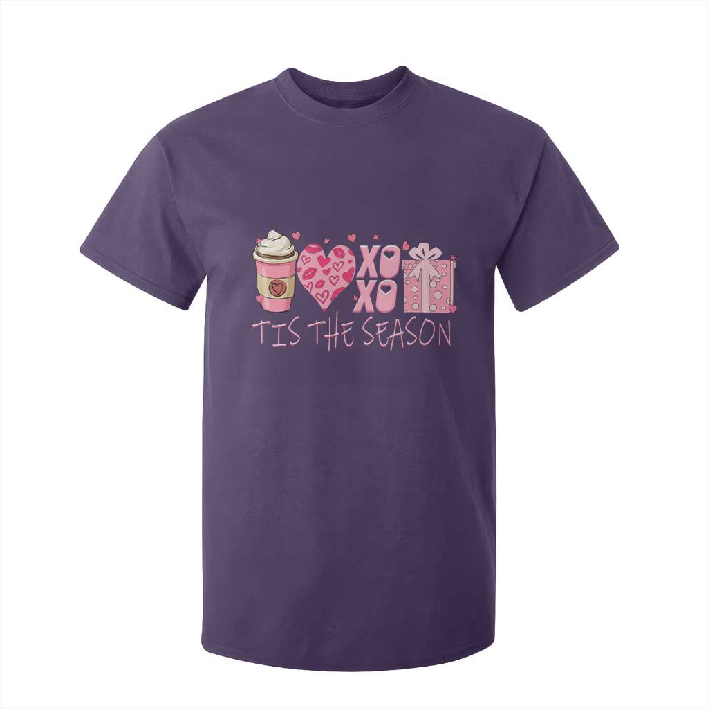 Valentine Coffee T Shirt For Kid Love Heart XOXO Cute Graphic Valentines Day TS10 Purple Print Your Wear