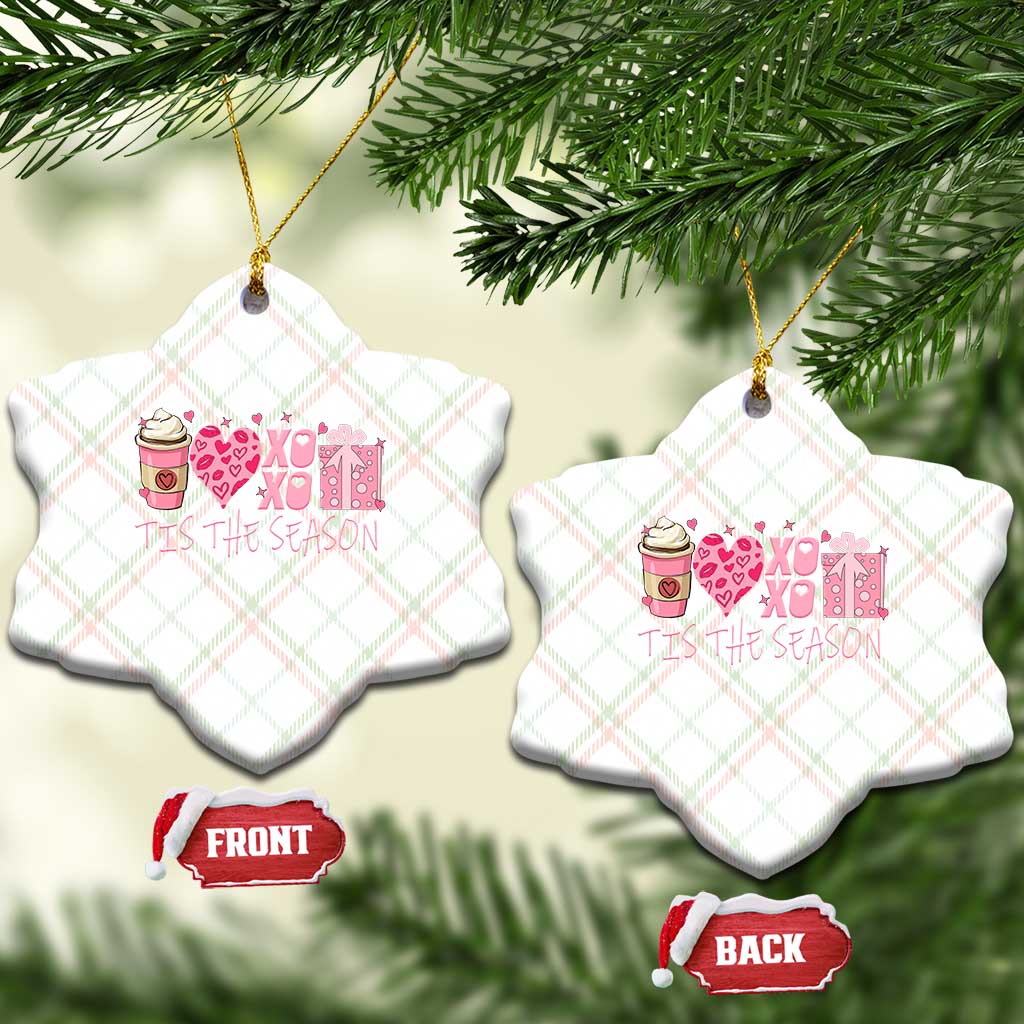 Valentine Coffee Ceramic Ornament Love Heart XOXO Cute Graphic Valentines Day TS10 Print Your Wear