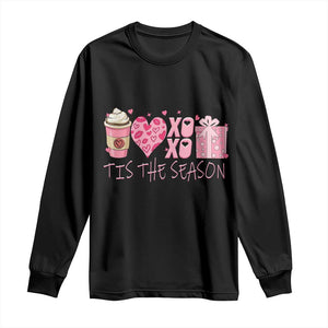 Valentine Coffee Long Sleeve Shirt Love Heart XOXO Cute Graphic Valentines Day TS10 Black Print Your Wear