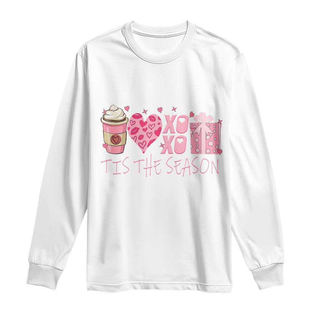 Valentine Coffee Long Sleeve Shirt Love Heart XOXO Cute Graphic Valentines Day TS10 White Print Your Wear