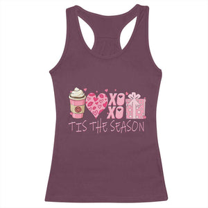 Valentine Coffee Racerback Tank Top Love Heart XOXO Cute Graphic Valentines Day TS10 Maroon Print Your Wear