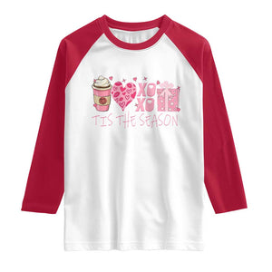 Valentine Coffee Raglan Shirt Love Heart XOXO Cute Graphic Valentines Day TS10 White Red Print Your Wear