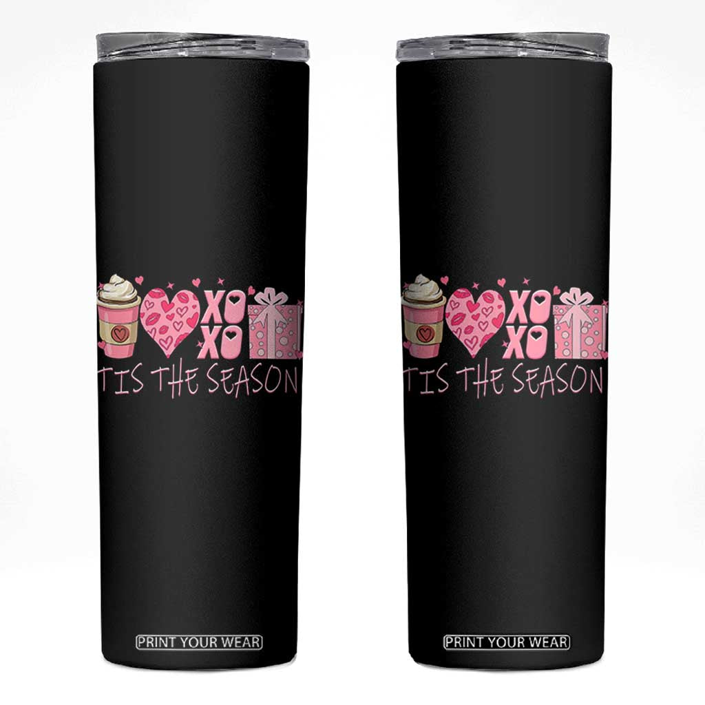 Valentine Coffee Skinny Tumbler Love Heart XOXO Cute Graphic Valentines Day TS10 Black Print Your Wear