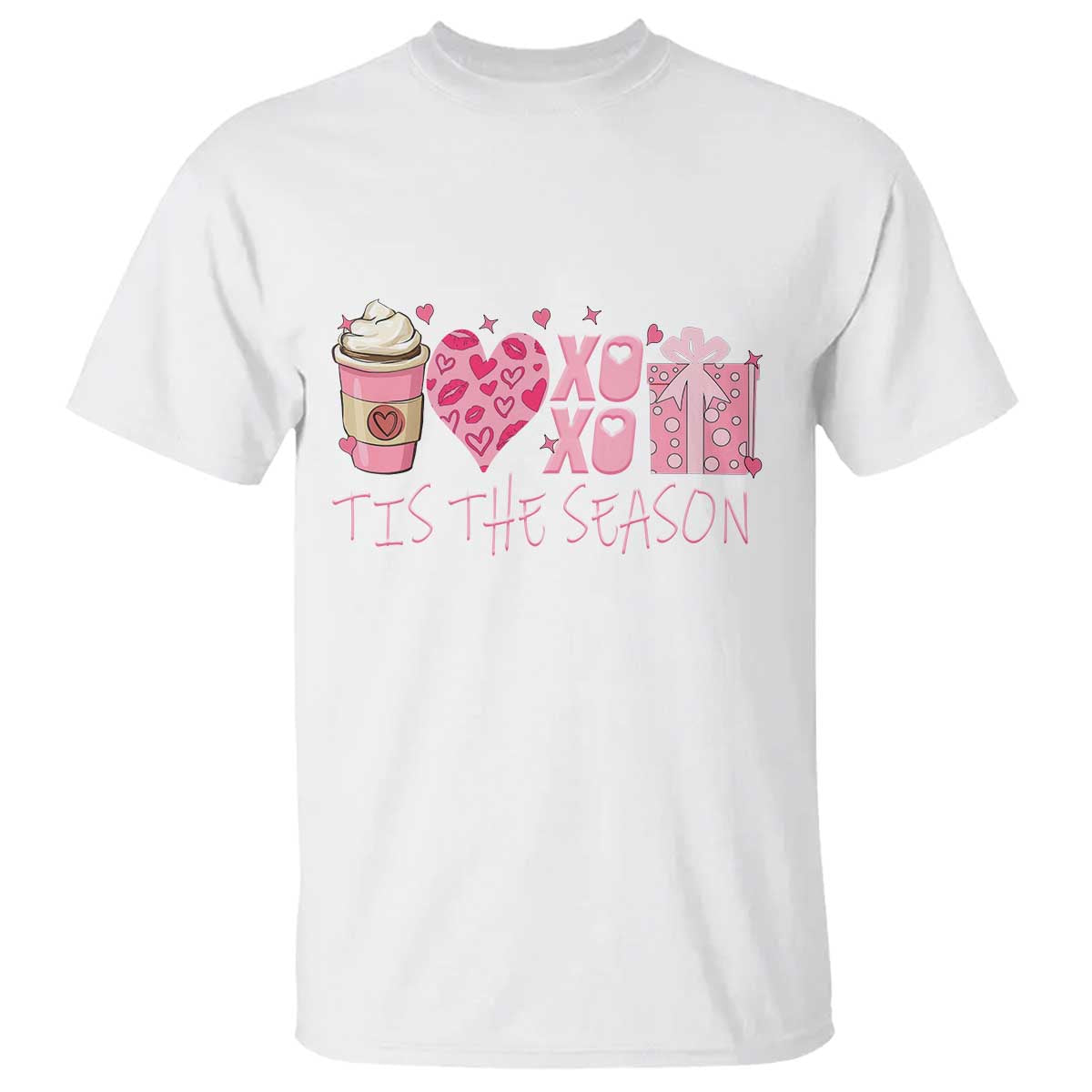 Valentine Coffee T Shirt Love Heart XOXO Cute Graphic Valentines Day TS10 White Print Your Wear