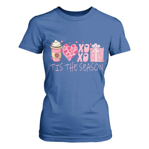 Valentine Coffee T Shirt For Women Love Heart XOXO Cute Graphic Valentines Day TS10 Royal Blue Print Your Wear