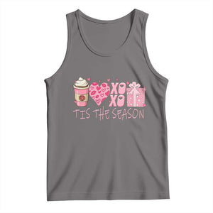 Valentine Coffee Tank Top Love Heart XOXO Cute Graphic Valentines Day TS10 Deep Heather Print Your Wear