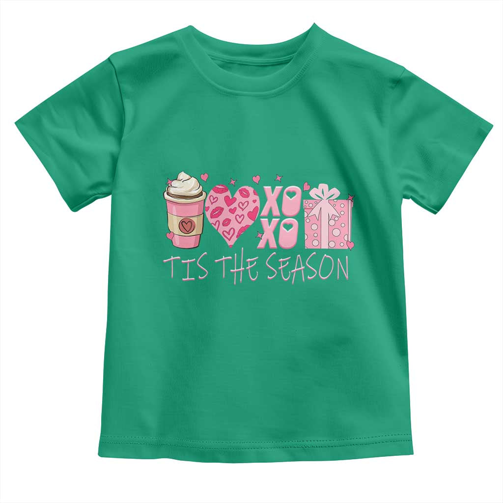 Valentine Coffee Toddler T Shirt Love Heart XOXO Cute Graphic Valentines Day TS10 Irish Green Print Your Wear