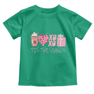 Valentine Coffee Toddler T Shirt Love Heart XOXO Cute Graphic Valentines Day TS10 Irish Green Print Your Wear
