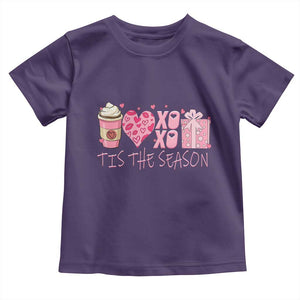 Valentine Coffee Toddler T Shirt Love Heart XOXO Cute Graphic Valentines Day TS10 Purple Print Your Wear