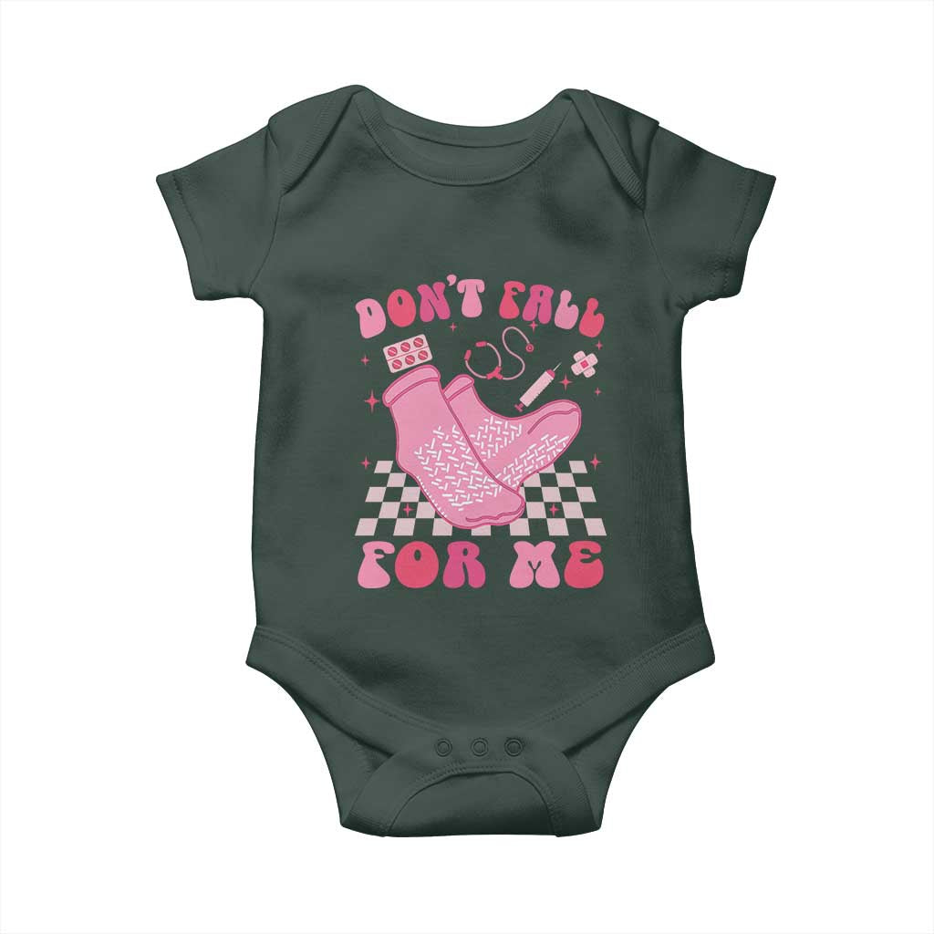 Funny Nurse Valentine Gift Baby Onesie Don't Fall For Me ER RN TS10 Print Your Wear