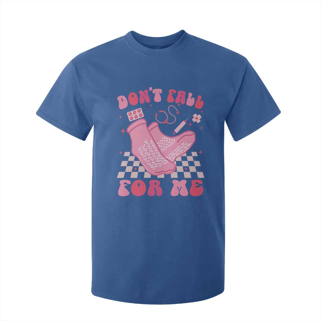 Funny Nurse Valentine Gift T Shirt For Kid Don't Fall For Me ER RN TS10 Royal Blue Print Your Wear