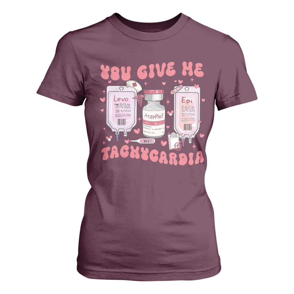 Nurse Valentine's Day T Shirt For Women Pharmacist Critical Care ICU PICU Rn Pharmacy Tech Vday Gift TS10 Maroon Print Your Wear