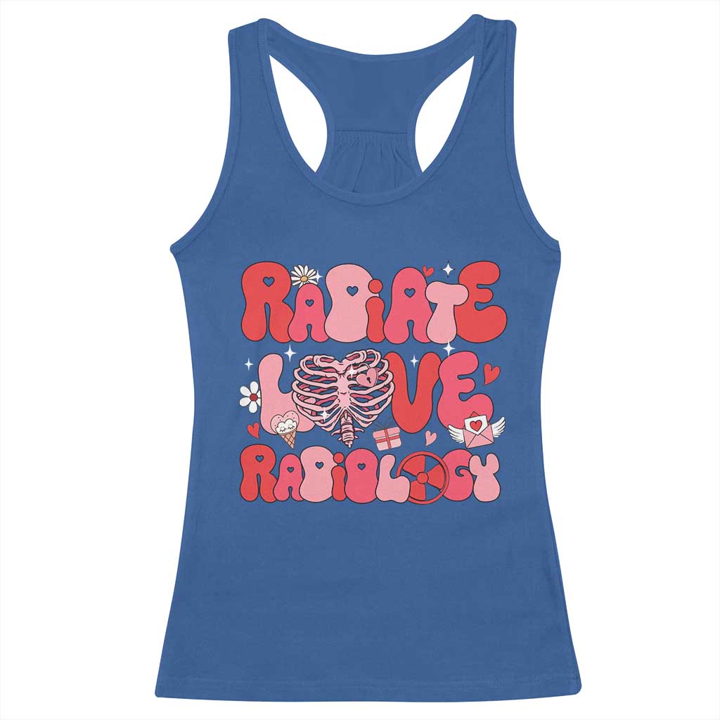 Rad Tech Nurse Valentine's Day Racerback Tank Top X-Ray Ultrasound MRI CT Mammography Technologist Vday Gift TS10 Royal Blue Print Your Wear