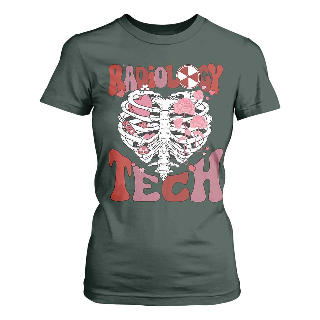Rad Tech Nurse Valentine's Day T Shirt For Women X-Ray Ultrasound MRI CT Mammography Vday Gift TS10 Dark Forest Green Print Your Wear