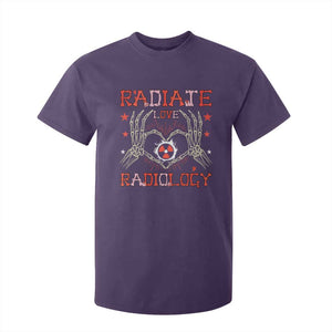 Valentines Radiology T Shirt For Kid Retro Rad Tech Skeleton Radiate Love Radiology TS10 Purple Print Your Wear