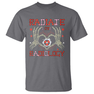 Valentines Radiology T Shirt Retro Rad Tech Skeleton Radiate Love Radiology TS10 Charcoal Print Your Wear