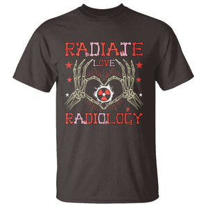 Valentines Radiology T Shirt Retro Rad Tech Skeleton Radiate Love Radiology TS10 Dark Chocolate Print Your Wear