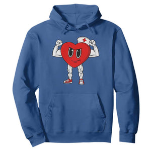 Heart Nurse Valentines Day Hoodie RN CNA ICU Cardiac Heart Anatomy TS10 Royal Blue Print Your Wear