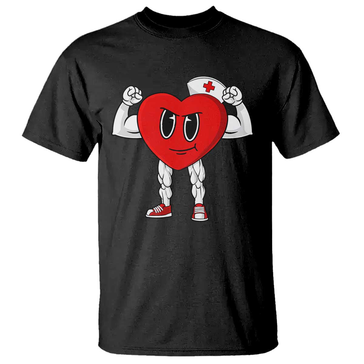 Heart Nurse Valentines Day T Shirt RN CNA ICU Cardiac Heart Anatomy TS10 Black Print Your Wear