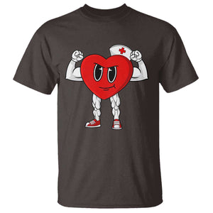 Heart Nurse Valentines Day T Shirt RN CNA ICU Cardiac Heart Anatomy TS10 Dark Chocolate Print Your Wear