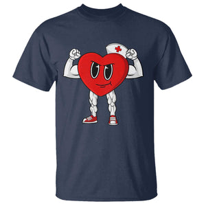 Heart Nurse Valentines Day T Shirt RN CNA ICU Cardiac Heart Anatomy TS10 Navy Print Your Wear