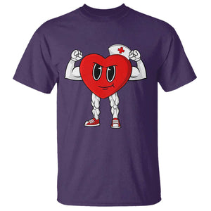 Heart Nurse Valentines Day T Shirt RN CNA ICU Cardiac Heart Anatomy TS10 Purple Print Your Wear
