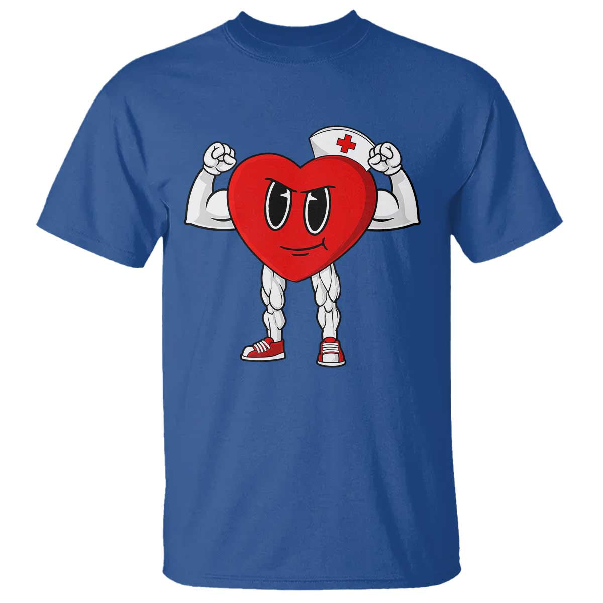 Heart Nurse Valentines Day T Shirt RN CNA ICU Cardiac Heart Anatomy TS10 Royal Blue Print Your Wear