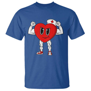 Heart Nurse Valentines Day T Shirt RN CNA ICU Cardiac Heart Anatomy TS10 Royal Blue Print Your Wear