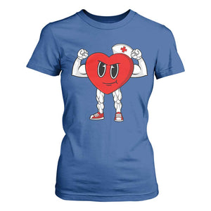 Heart Nurse Valentines Day T Shirt For Women RN CNA ICU Cardiac Heart Anatomy TS10 Royal Blue Print Your Wear