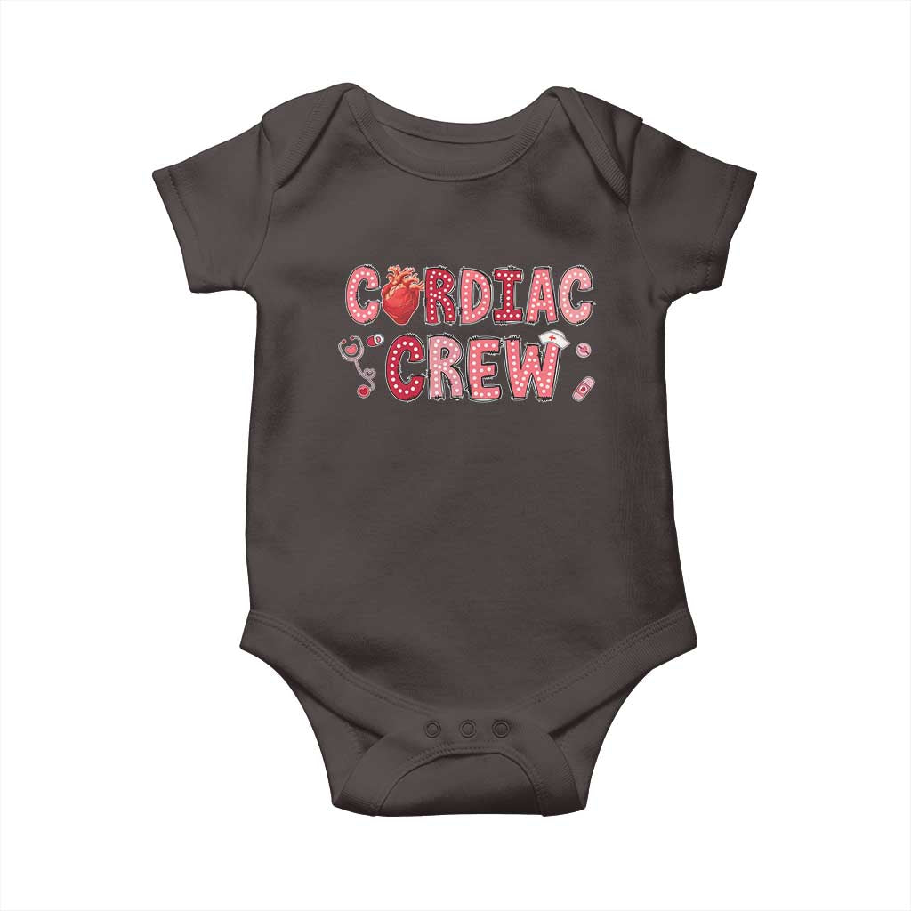 Valentine Cardiac Nurse Baby Onesie Heart Anatomy TS10 Dark Chocolate Print Your Wear