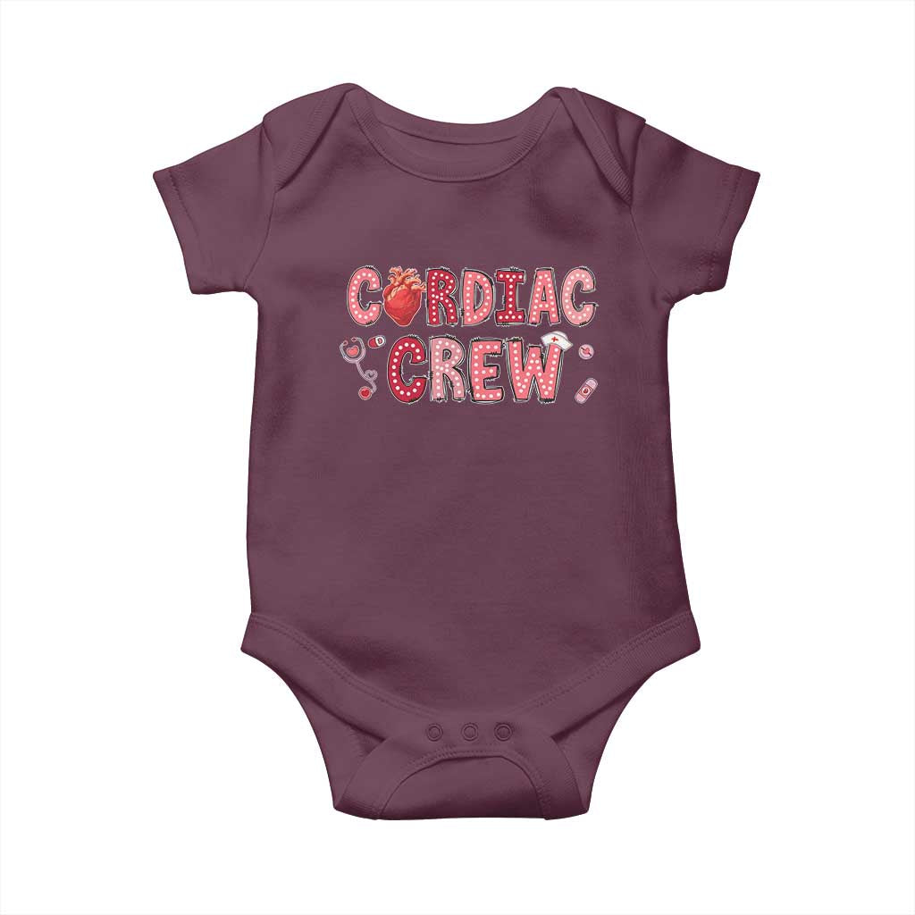 Valentine Cardiac Nurse Baby Onesie Heart Anatomy TS10 Maroon Print Your Wear