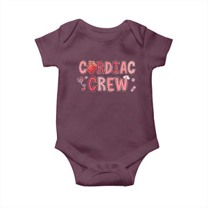Valentine Cardiac Nurse Baby Onesie Heart Anatomy TS10 Maroon Print Your Wear