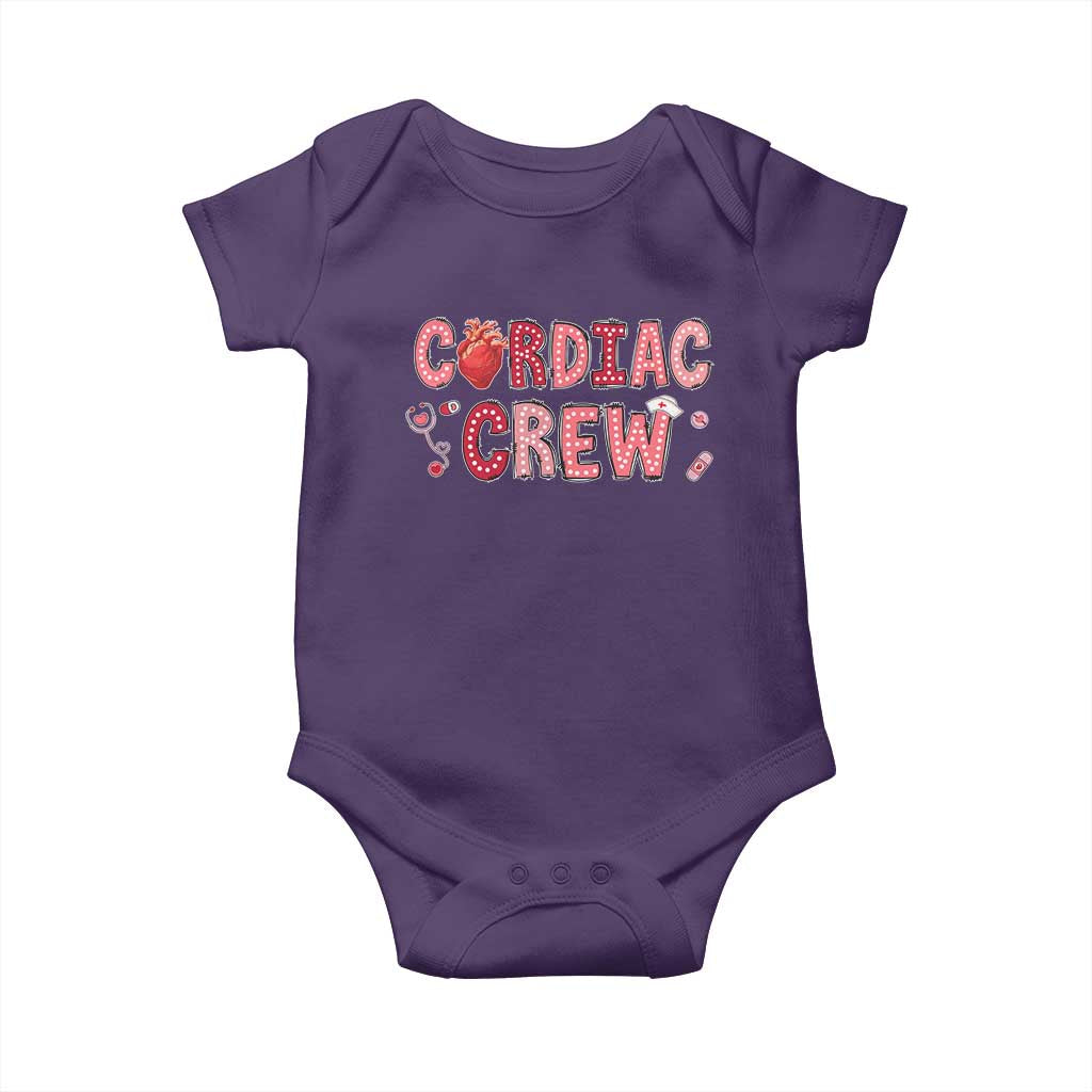 Valentine Cardiac Nurse Baby Onesie Heart Anatomy TS10 Purple Print Your Wear