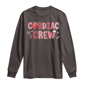 Valentine Cardiac Nurse Long Sleeve Shirt Heart Anatomy TS10 Dark Chocolate Print Your Wear