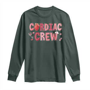 Valentine Cardiac Nurse Long Sleeve Shirt Heart Anatomy TS10 Dark Forest Green Print Your Wear