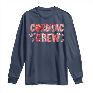 Valentine Cardiac Nurse Long Sleeve Shirt Heart Anatomy TS10 Navy Print Your Wear
