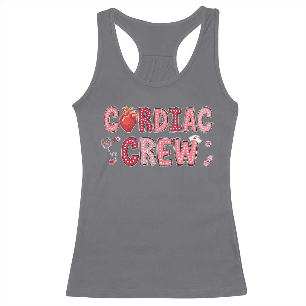 Valentine Cardiac Nurse Racerback Tank Top Heart Anatomy TS10 Charcoal Print Your Wear