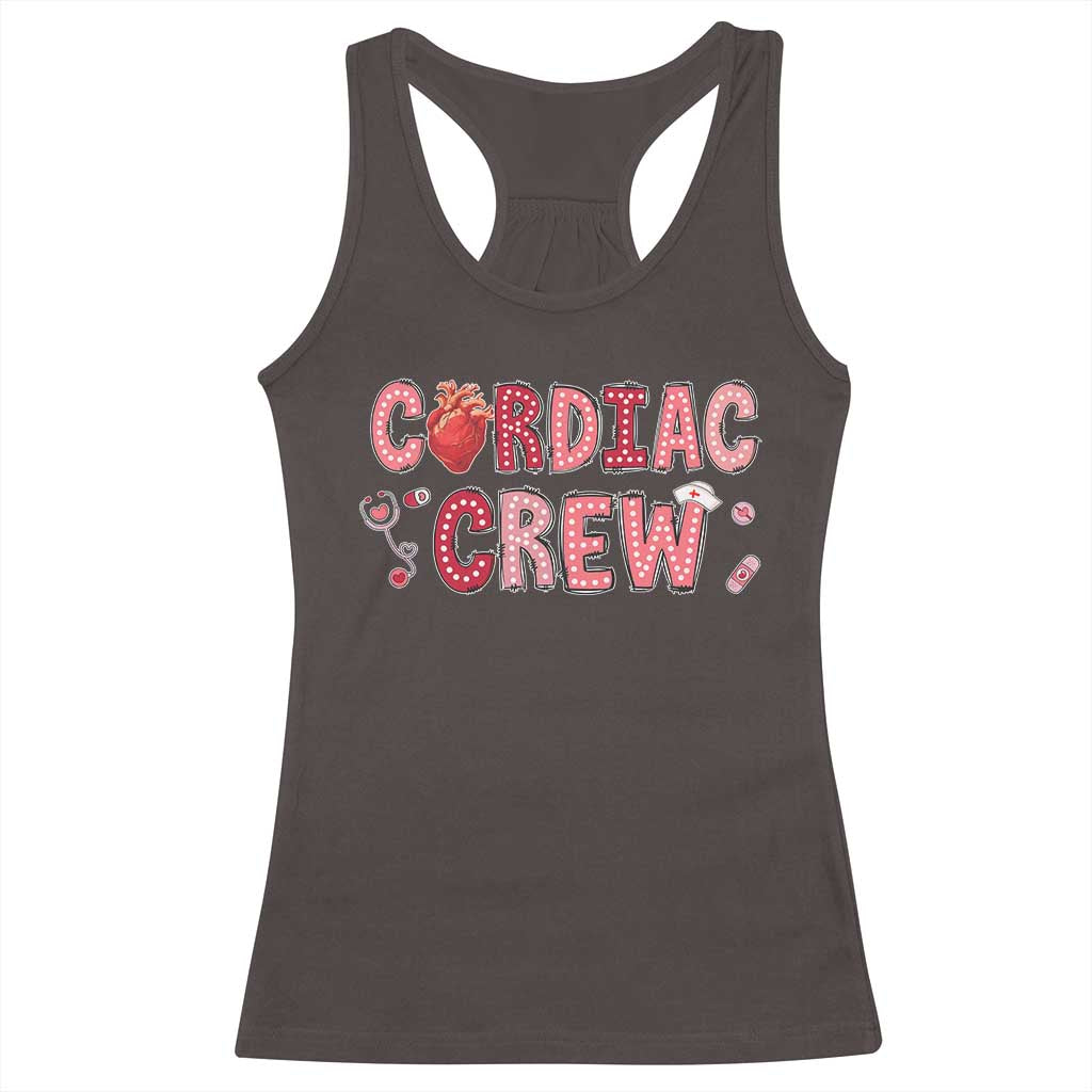Valentine Cardiac Nurse Racerback Tank Top Heart Anatomy TS10 Dark Chocolate Print Your Wear