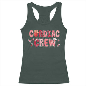 Valentine Cardiac Nurse Racerback Tank Top Heart Anatomy TS10 Dark Forest Green Print Your Wear