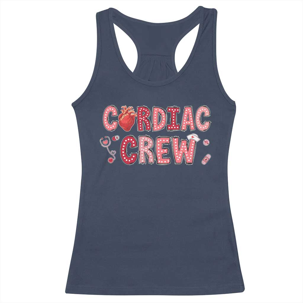 Valentine Cardiac Nurse Racerback Tank Top Heart Anatomy TS10 Navy Print Your Wear