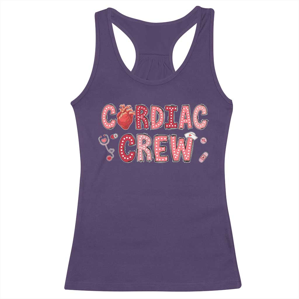 Valentine Cardiac Nurse Racerback Tank Top Heart Anatomy TS10 Purple Print Your Wear