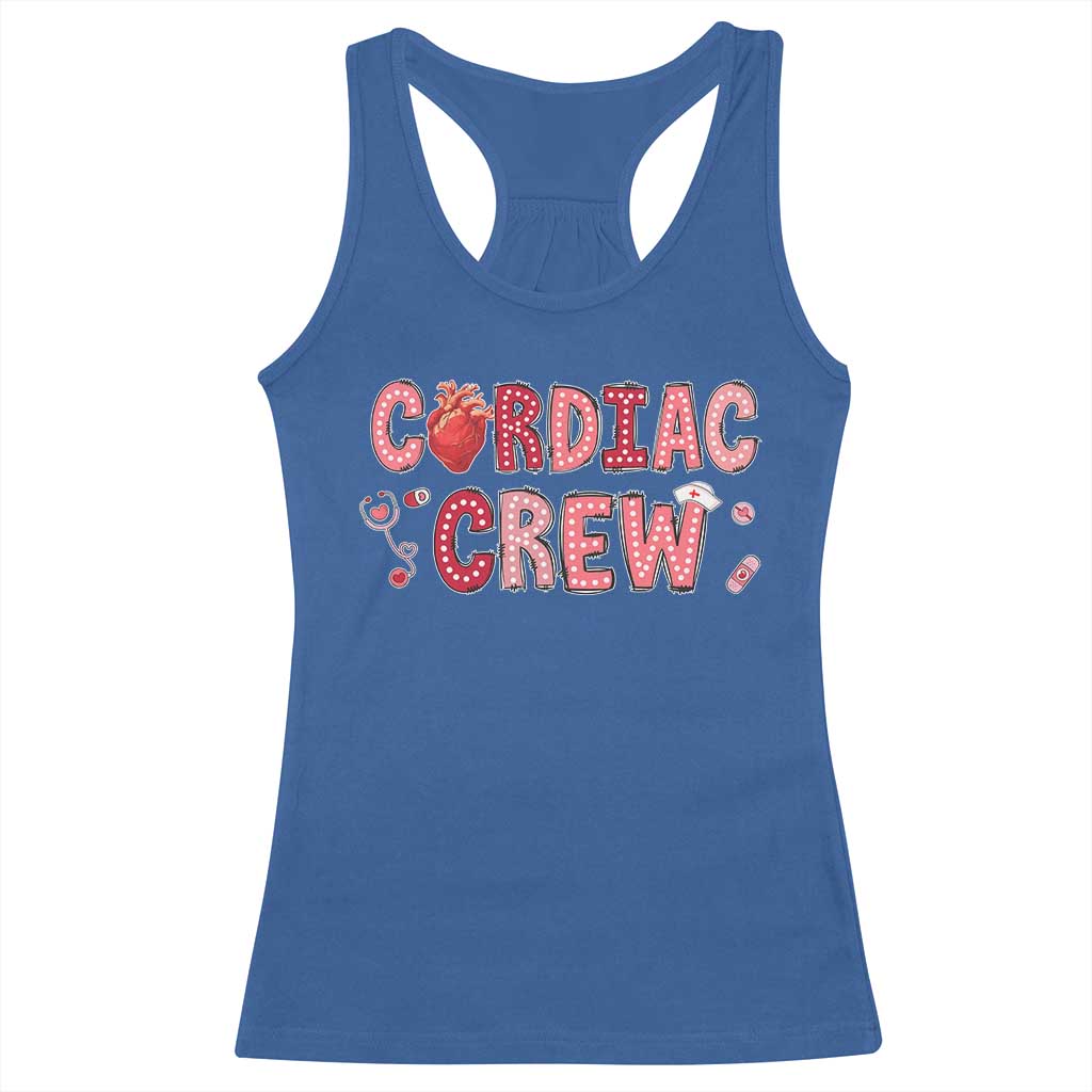 Valentine Cardiac Nurse Racerback Tank Top Heart Anatomy TS10 Royal Blue Print Your Wear
