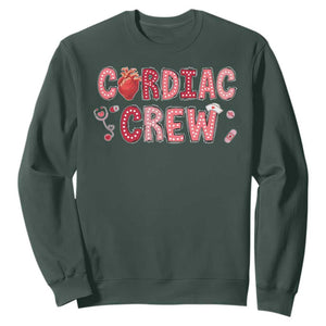 Valentine Cardiac Nurse Sweatshirt Heart Anatomy TS10 Dark Forest Green Print Your Wear