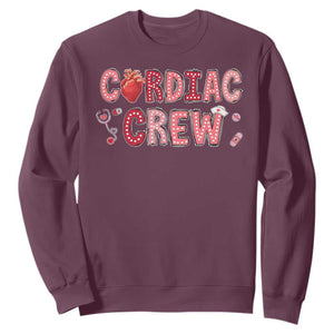 Valentine Cardiac Nurse Sweatshirt Heart Anatomy TS10 Maroon Print Your Wear