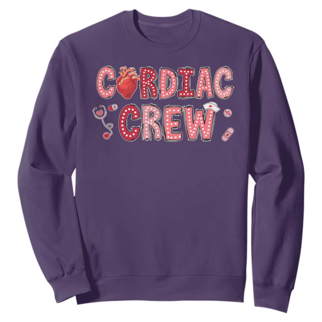Valentine Cardiac Nurse Sweatshirt Heart Anatomy TS10 Purple Print Your Wear